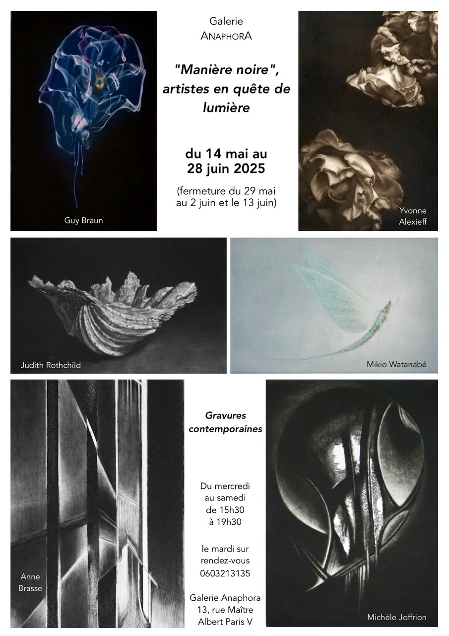 « Manière noire, artistes en quête de lumière »  - exposition Anaphora